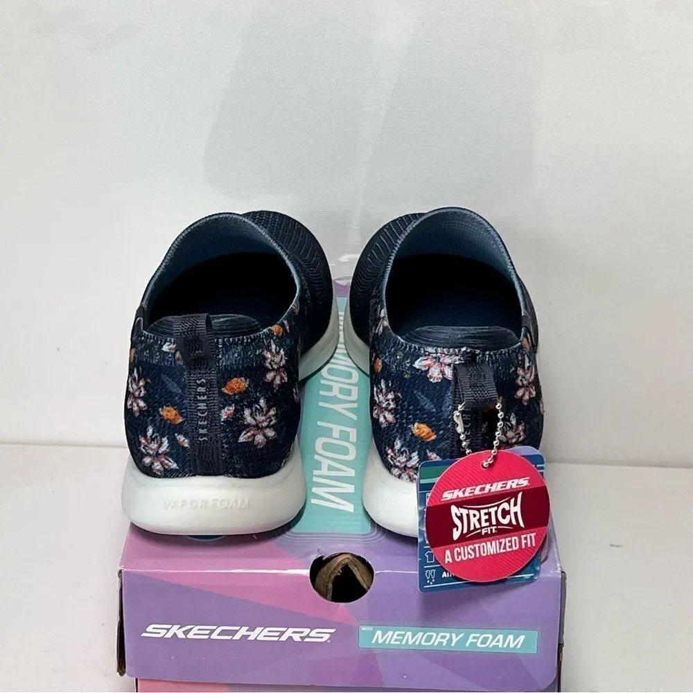 Skechers Floral Bloom Vapor Foam Lite Vegan Washable Slip-Ons